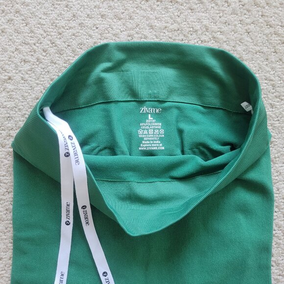 NWOT Zivame Stretch Shapewear Underskirt Saree Petticoat Size L Green - Picture 3 of 4